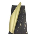 FOLHA CELOFANE 20UNID COR:PRETO/OURO