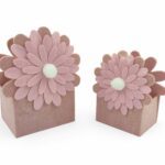 CONJ.2 VASOS FELTRO FLOR