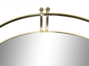 BANDEJA METAL C/ESPELHO COR:DOURADO