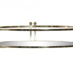 BANDEJA METAL C/ESPELHO COR:DOURADO