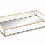 BANDEJA DECORATIVA METAL+VIDRO