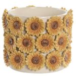 VASO CERAMICA C/FLORES