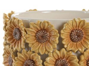 VASO CERAMICA C/FLORES