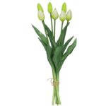 ARTIFICIAL-MOLHO TULIPAS X7 COR:BRANCO/VERDE