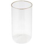 CILINDRO VIDRO C/FIO OURO