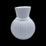 CERAMICA- JARRA RISCAS PEQ. COR:BRANCO