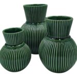 CERAMICA- JARRA RISCAS GRD. COR:VERDE