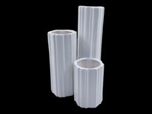 CERAMICA- JARRA CILINDRICA COR:BRANCO