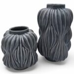 CERAMICA- JARRA GOMOS GRD. COR:CINZA