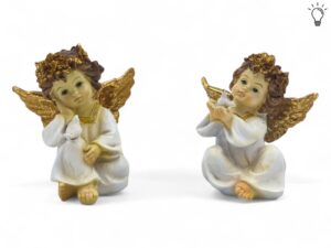 ANJO SENTADO BRANCO/OURO SORTIDOS