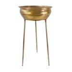 METAL -SUPORTE C/VASO COR DOURADO