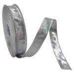 FITA TAFETA C/ARAME 1.6CMX20MTS COR:PRATA