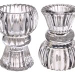 PORTAVELAS VIDRO TRANSPARENTE