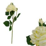 ARTIFICIAL- ROSA C/BOTAO TOQ. NATURAL COR:BRANCO