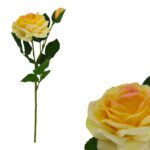 ARTIFICIAL- ROSA C/BOTAO TOQ. NATURAL COR:CREME