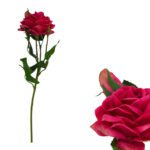 ARTIFICIAL- ROSA C/BOTAO TOQ. NATURAL COR:FUCSIA