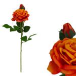 ARTIFICIAL- ROSA C/BOTAO TOQ. NATURAL COR:LARANJA