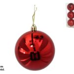 CONJ.6 BOLAS NATAL 8CM COR:VERMELHO