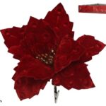 FLOR DE NATAL C/CLIPE COR:VERMELHO