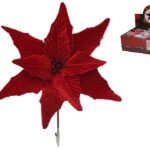 POINSETIA PALHETA C/CLIPE COR:VERMELHO