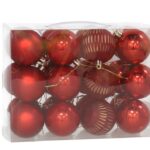 CX. C/24 BOLAS NATAL 6CM COR:VERMELHO