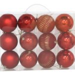 CX. C/12 BOLAS NATAL 8CM COR:VERMELHO