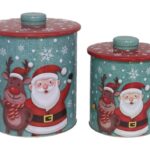 CONJUNTO 2 LATAS METAL PAI NATAL