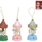 CONJ.3 PENDULO FIGU. CARROSSEL MADEIRA