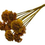 ROSA DE PINHEIRO 10UNID COR:AMARELO