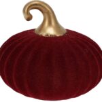 ABOBORA VIDRO FLOCADA COR:VERMELHO