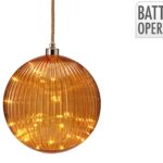 BOLA VIDRO COR:CASTANHO C/LUZ