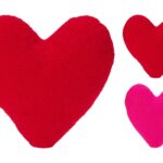 ALMOFADA MALHA DE POLIESTER CORACAO