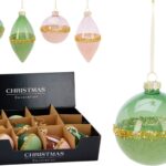 ORNAMENTO NATAL VIDRO 8CM