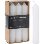 CONJ.6 VELAS RUSTICAS COR:BRANCO