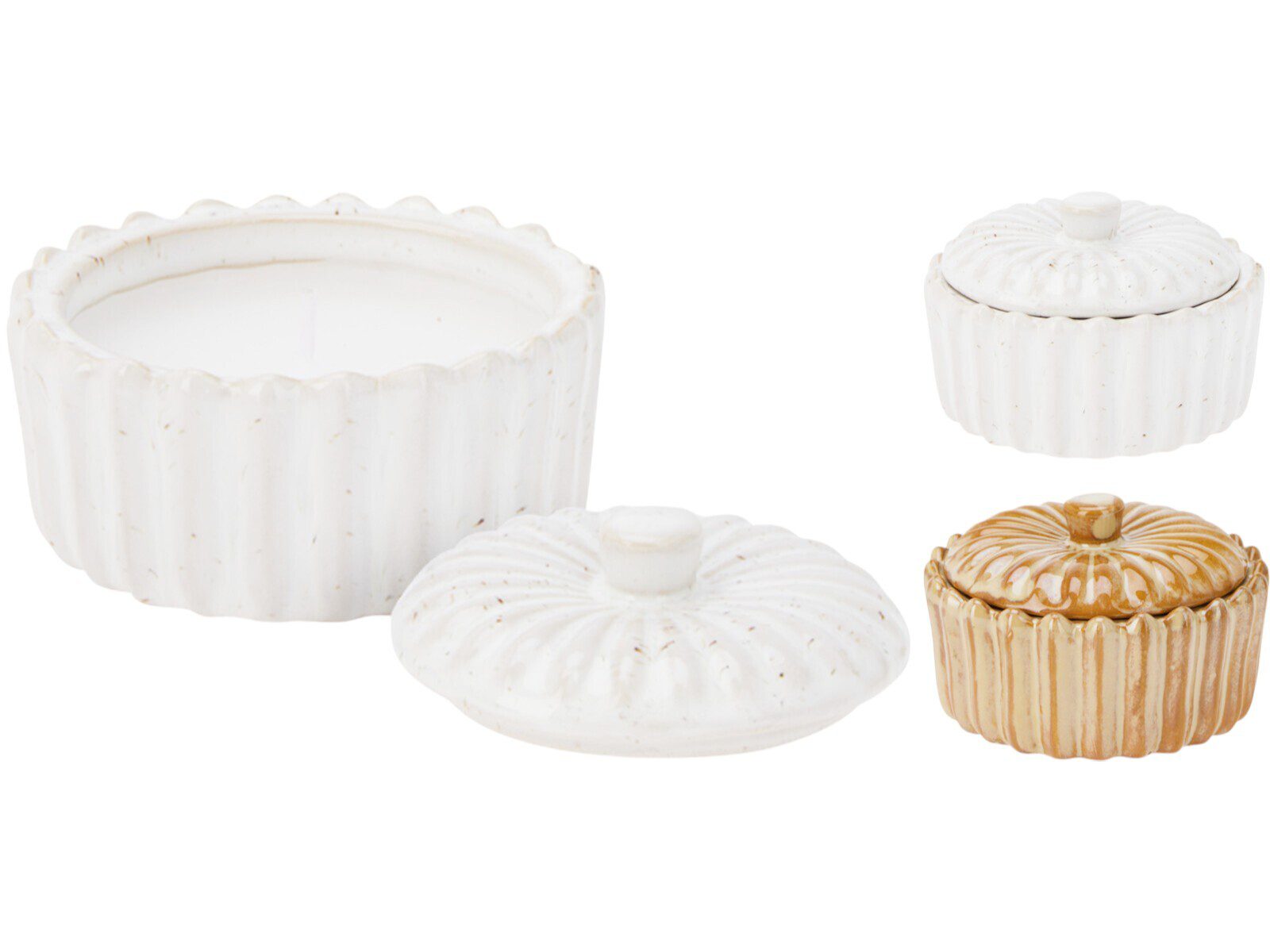 APF661080_COMPOSITION_001_ VELA AROMATICA C/FRASCO CERAMICA ABOBORA - Image 1