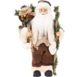FIGURA PAI NATAL EM PE C/CHAPEU XADREZ