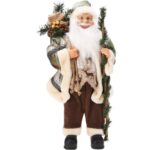 FIGURA PAI NATAL EM PE C/CHAPEU XADREZ