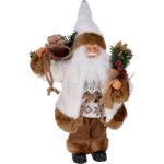 FIGURA PAI NATAL EM PE C/FLORES