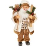 FIGURA PAI NATAL EM PE C/FLORES