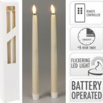 CONJ.2 VELAS PLASTICO ELETRONICAS AAA COR:BEGE