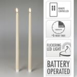 CONJ.2 VELAS PLASTICO ELETRONICAS AAA COR:BEGE