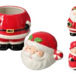 FRASCO FIGURA NATAL CERAMICA C/TAMPA