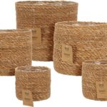CONJ.5 CESTOS FIBRA NATURAL