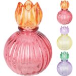 PORTAVELAS VIDRO COLORIDO