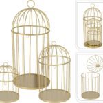 CONJ.3 GAIOLAS METAL COR:DOURDAS