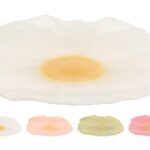 PRATO VIDRO FLOR COR:SORTIDAS