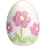 OVO CERAMICA FLORIDO COR:ROSA