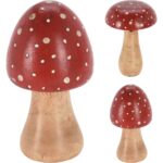 COGUMELO MADEIRA COR:VERMELHO