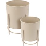 CONJ.2 FLOREIRA METAL COR:NUDE