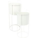 CONJ.2 FLOREIRA METAL COR:BRANCO